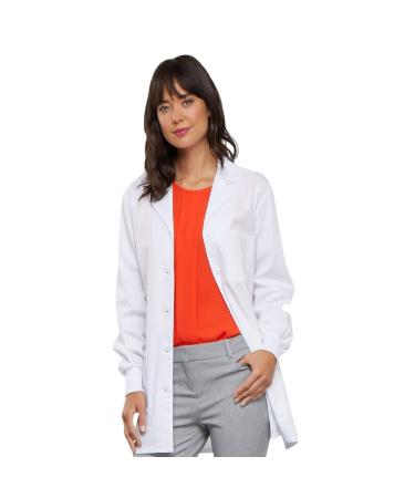 Cherokee Professionals Women Scrubs Lab Coats 32 1362 Medium White