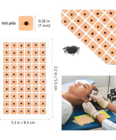 600 Pieces Ear Seed Acupuncture Set - Premium Ear Massage Stickers Stainless Steel Cleaner & Acupresser Pen for Effective Wellness - Buy Online on GoSupps.com