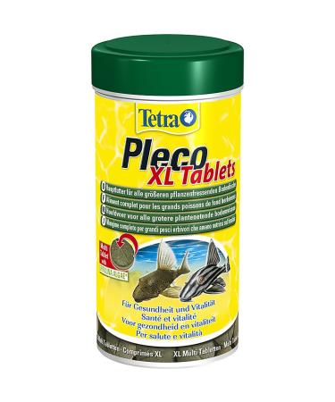Tetra Pleco XL Tablets - nutrient -rich fish feed for all larger herbivorous soil fish with under -ous mouth 133 tablets XL tablets 135 g (1 Pack)