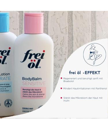 frei l Bodyconcept BodyBalm Sensitive Soothes the Skin & Strengthens the Microbiome Helps Actively Strengthen and Rebuild the Skin Protection Barrier Skin Care Hyaluron Vegan 250 ml - Buy Online on GoSupps.com