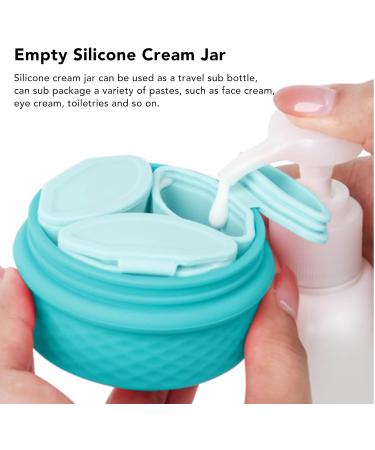 Verdant Touch Empty Silicone Cream Jar Travel Silicone Makeup Container Refillable Portable Cream Jar Blue - Buy Online on GoSupps.com