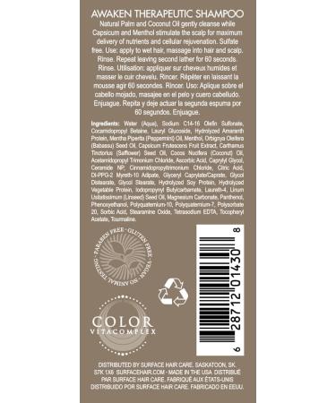 Surface Hair Healthy Scalp and Hair Thickening Shampoo - Hydrating Organic Cleanser for Thinning Hair - 10 Fl Oz - Buy Online on GoSupps.com