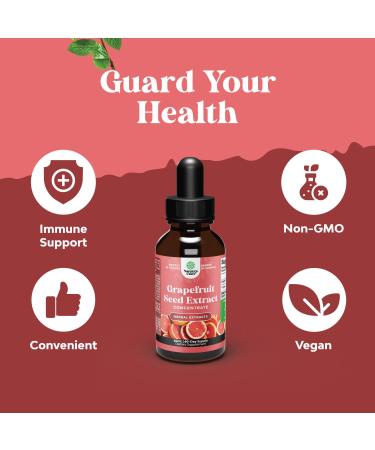 GSE Grapefruit Seed Extract Liquid - One Drop Daily - Super Concentrated Grape Seed Extract Liquid Drops Rich in Bioflavonoids & Polyphenols for Gut Health & Immune Support - 2OZ - 60 Servings 2 Fl Oz (Pack of 1) - Buy Online on GoSupps.com