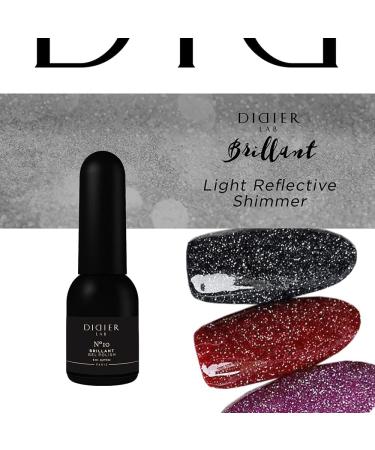 Didier Lab - Premium UV Gel Nail Polish - Brillant No. 10 - Gel Nail Varnish - Nail Art - Long-Lasting High Gloss Wear - Black Gel Nail Polish - Gel Nails - Glitter Gel Nail Polish - Rich Pigment - Buy Online on GoSupps.com