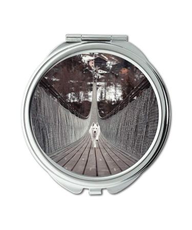 YENDOSTEEN Mirror makeup mirror Dog Animal Puppy Siberian Huskies Siberian Husky pocket mirror portable mirror