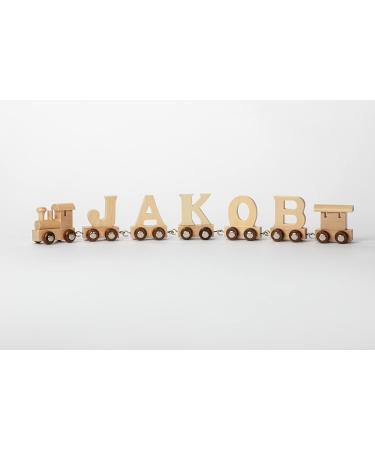 SOTAF Wooden Name Train - Personalized Gift Idea for Birthdays Easter & Baptism (Letter N) - Buy Online on GoSupps.com