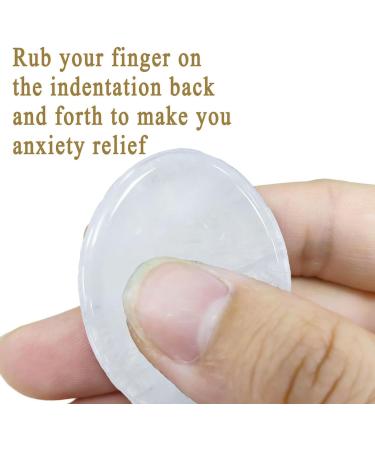 Clear Quartz Worry Stone - Healing Crystal for Anxiety Relief & Meditation - Buy Online on GoSupps.com