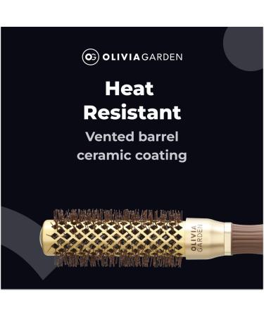 Olivia Garden Expert Blowout Shine Hairbrush - 25mm Gold & Brown | International Shipping Available - Buy Online on GoSupps.com