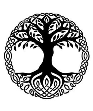 Artsure 6 Sheets Temporary Fake Tattoos For Men Adults Yggdrasil the Tree of Life Vikings Symbol Odin Temporary Fake Tattoo For Women Neck Arm Chest For Woman 3 7 X 3 7 Inch