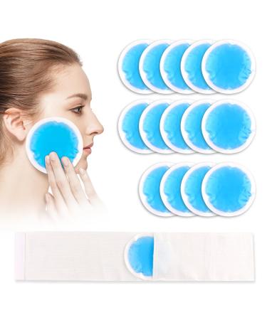 Newgo cooling pads cold-warm compress (14 pieces with fleece shell) mini Small cooling pads for children eyes breastfeeding wisdom tooth nose reusable white (14 pieces)