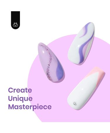 Beetles Gel Nail Polish Set - Romantic Garden Collection (6 Colors) | Pink, Purple, Glitter, White | Soak Off, LED Lamp Cured Manicure Kit - Buy Online on GoSupps.com