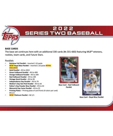 2022 Topps Series Two Factory Sealed Blaster Box - 99 Cards with Exclusive Commemorative Relic Card, Rookies Autographs, and Jersey Cards - Buy Online on GoSupps.com