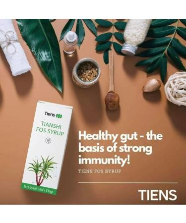 Buy Tiens FOS Syrup - Premium Fructooligosaccharides for Digestive Health | 6 Sachets x 10ml - Gut Health Support International Shipping - Buy Online on GoSupps.com