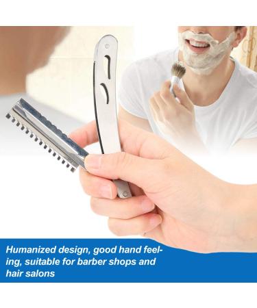 Premium Stainless Steel Folding Beard Razor - Professional Straight Edge Hairdresser Tool for Men & Women - Buy Online on GoSupps.com