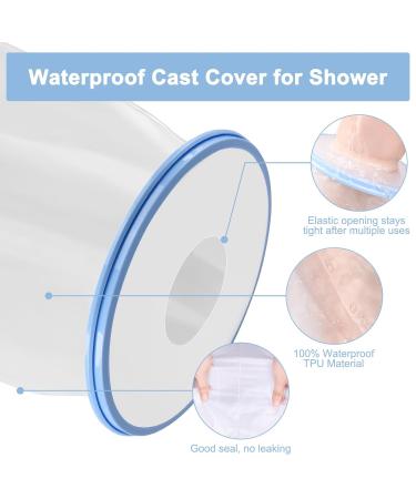 Half Leg Cast Protector - Waterproof Cover for Broken Leg, Knee, Foot, Toes - Reusable and Wide Design - Keep Cast Dry in Shower - Anti-accumulation Water Ring - Adult Size - Buy Online on GoSupps.com