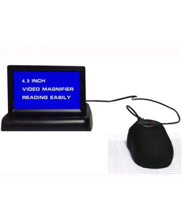 Portable Digital Magnifier Handheld Digital Magnifier 4.3-Inch Video Magnifier LCD Portable Electronic Visual Aid Handheld Electronic Reading Aid for Low Vision Impaired Ideal Aide for Reading Writ