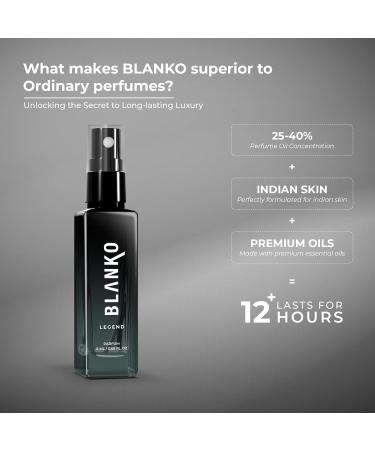 BLA.NKO by KI.NG Legend TLT Parfum 8ml | Luxury Perfume for Date Nights | Longest Lasting Mens Perfume with Time Lock Technology - Buy Online on GoSupps.com