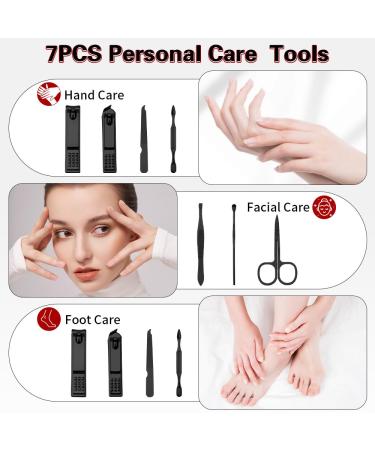 Buy Premium Manicure Kit | Nail Clipper Set for Men & Women | Travel Grooming & Pedicure Kit | Perfect Gift for Family & Parents (Black - Buy Online on GoSupps.com