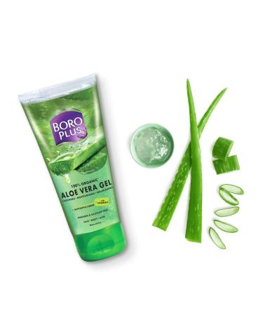 BoroPlus Gel d'aloe vera 150 ml Extrait d'aloe vera bio vitamine E pour la peau et les cheveux | Soin hydratant contre les boutons la s cheresse et les frisottis sans paraben ni sulfate avec