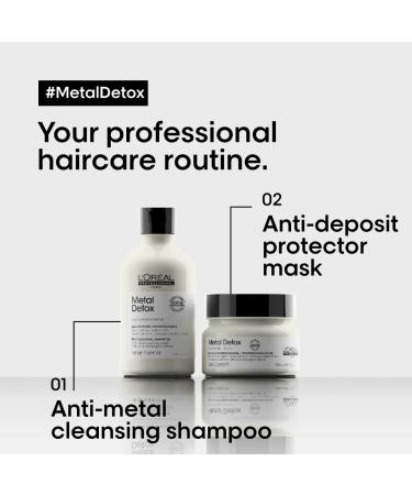 L'Oreal Professionnel Metal Detox Hair Mask | Color-Protecting Deep Conditioner | Repairs, Nourishes & Adds Softness | For All Hair Types | Sulfate-Free | 8.5 Fl Oz - Buy Online on GoSupps.com