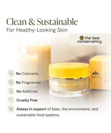 Bee Rx Anti-Aging Bee Venom Facial Gel Moisturizer - Firming & Anti-Wrinkle Cream with Kanuka Honey - Natural Skin Care - Buy Online on GoSupps.com