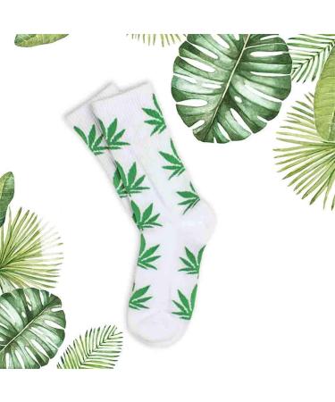 Kpop Space Men's Cotton Weed Crew Socks | Fashion Marijuana Leaf Long Casual Socks (Uniform code H05) - Buy Online on GoSupps.com