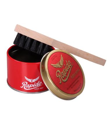 Leather grease Rapide leather cream 150ml with application brush for stressed leather - set from Langlauf Schuhbedarf (black)