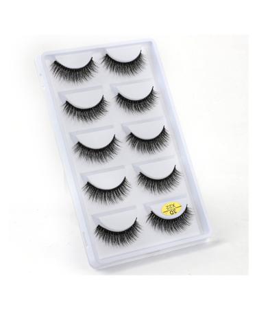 UAMOU 10/50/100 Boxes Mink Eyelashes Fluffy 3D Mink Lashes Makeup Natural Long Volume False Eyelashes Bulk Faux Cils Custom Cheerfully (Color : 5 Pairs X22 Size : 10 Boxes)