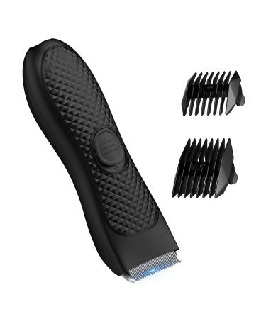 Unisex Hair Trimmer Matt Black for Trimming Shaving Body 90mins Battery Power IPX7 Waterproof Matt Black Trimmer