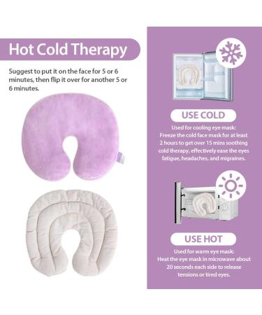 NEWGO Sinus Ice Pack Face Eye Mask - Hot Cold Therapy for Sinus Pressure Relief, Migraine, Headache - Reusable & Washable Cover - Purple - Buy Online on GoSupps.com