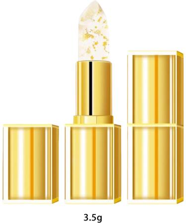 Color Changing Lipstick Transparent Transmission Resistant Gold Crystal Color Changing Lipstick for Women Long Lasting 24 Hour Moisturizing Shiny Gold 35 g 1 Piece 1er Pack Gold - Buy Online on GoSupps.com