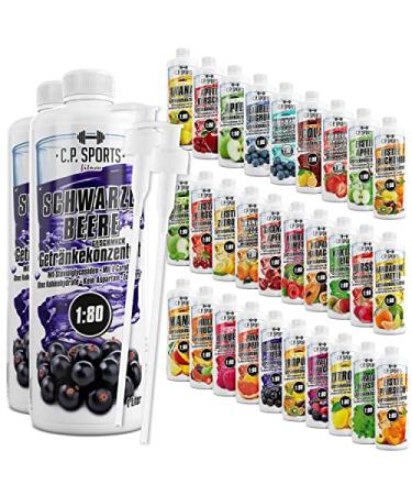 C.P.Sports beverage syrup for mineral drink i syrup sugar-free for vital drink black berry with vitamins i beverage concentrate for mixing with water for sports drink I 2 liter + 2 pump dispenser black berry 1 l (2 Pack)