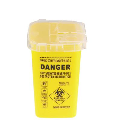Koorium Sharps Bin Sharps Box for Needles Travel Sharps Bin Sharps Bin Small Needle Bin Sharps Containers & Needle Destruction Yellow