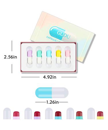 Prreal Capsule Lipstick Set - 5 Colors Long-Lasting Velvet Matte Waterproof Mini Lipstick Gift for Girls - Perfect for International Shipping - Buy Online on GoSupps.com