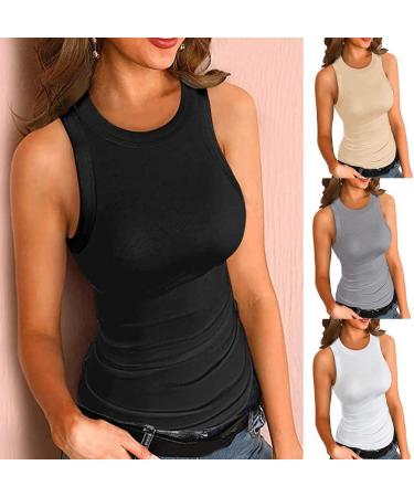 Elegant Summer Women s Tank Top - Casual Sleeveless Knitted Blouse | Ppanguding White Vest for Sports & Everyday Wear - Buy Online on GoSupps.com