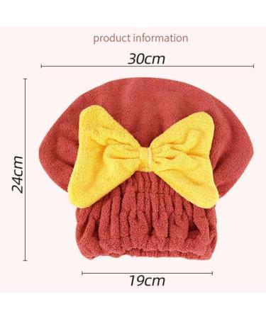 2024 Super Absorbent Microfiber Hair Towel Wrap - Thickened Fast-Drying for All Hair Types | Red & Yellow | International Shipping - Buy Online on GoSupps.com