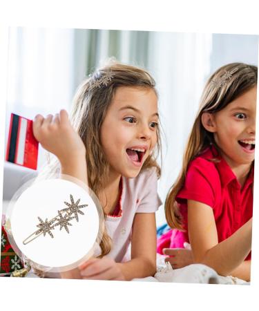 Angoily Snowflake Hairpin Star Hair Barrettes Wedding Hair Accessories Rhinestone Hair Barrettes Christmas Hair Accessories Christmas Hair Pins Rhinestone Headpiece Fine Alloy Miss Clip - Buy Online on GoSupps.com