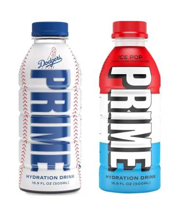Prime Sports Drink Special Edition Los Angeles Dodgers VS Ice Pop Perfect Combination Of Hydration Drink Thirst Quenching Flavors to Help You Refresh & Refuel Each 500ml Pack Of 2 (By Logan Paul KSI)