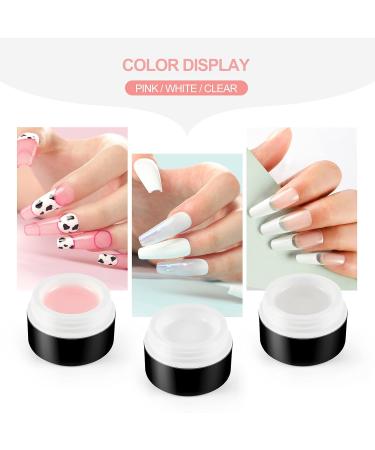 PEACECOLOR 3x15ml UV Gel Set - Pink Clear & White Building Gel | Nail Gel Set for Perfect Manicures | PE1038 - Buy Online on GoSupps.com