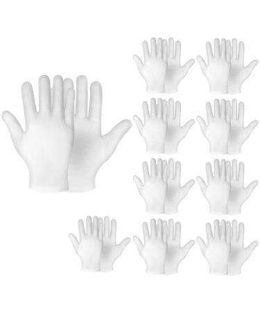 Sibba 10 Pairs White Cotton Gloves for Women Men Moisturizing Gloves Overnight Bedtime Heal Eczema Sleeping Lotion Hand Spa Treatment Gloves Repair Rough Cracked Dry Chapped Hands Skin XL 10.0 - Buy Online on GoSupps.com