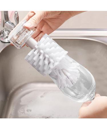 Shakven Suction Cup Brush Cleaner Glass Cup Washer | Portable Turtle Scrub Brush Glass Bottle Bristle Brush for Glassware Wine Glass Bottles - Buy Online on GoSupps.com