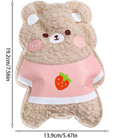 Cute Bear Hot Water Bottle 180ml - Soft Mini Hand Warmer for Home & Office Use | Hot & Cold Compress - Buy Online on GoSupps.com
