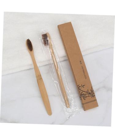 FRCOLOR 9 Pcs Sustainable Soft Bristle Toothbrush Set | Eco-Friendly Bamboo Travel Toothbrush & Kraft Box - Buy Online on GoSupps.com