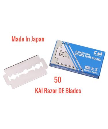 50 Kai Stainless Steel Double Edge Safety Razor Blades | Premium Quality for a Smooth Shave - International Shipping Available - Buy Online on GoSupps.com