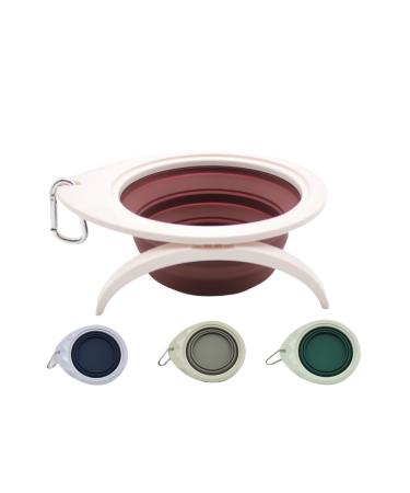Bepetmia foldable Reisenapf Napf with stand for dogs and cats foldable silicone dog bowl 600ml travel bowl dog portable drinking arm with stand silicone extra thicker (rose)