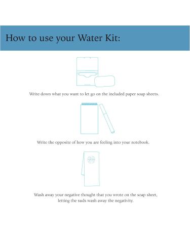 Two Sage Sisters Water Kit - Ultimate Self Care Set with Soap Sheets Notebook Marker & Washcloth | Relaxation & Meditation Mini Spa Box for Men & Women - International Shipping - Buy Online on GoSupps.com