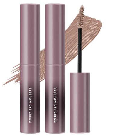LYSdefeu Set of 2 Eyebrow Color Gels - Waterproof - Long-Lasting Light Brown - Colored Gel - Volume Extension - Mascara - Eye Makeup for Women - 05# Light Brown