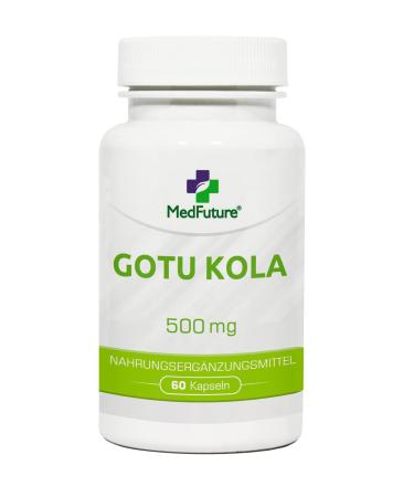 Gotu Kola Asian Herb Standardized Extract 500 mg 60 Capsules