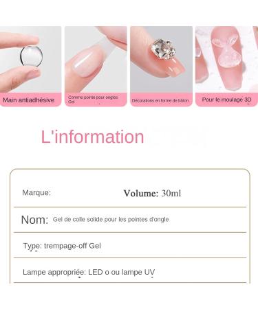 G n rique Strong Nail Gel - 30ml - Powerful Residue-Free Hold for Home and Salon Use - Buy Online on GoSupps.com