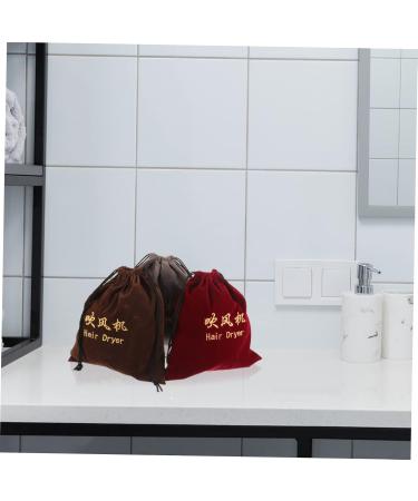 Baluue 3 Pcs Makeup Bag Organizer Hair Dryer Fabric Bag Fabric Velvet Storage Bag Hair Dryer Bags - Buy Online on GoSupps.com